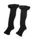 Dolce & Gabbana Black Sheer Nylon Logo Band Over-the-Knee Stocking Socks